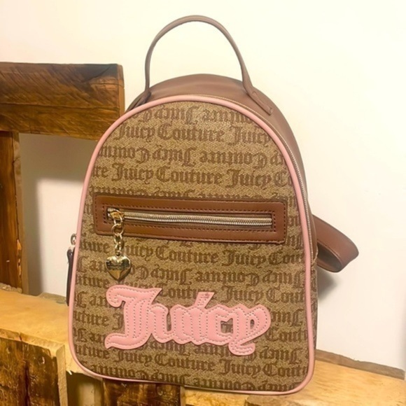 Juicy Couture Backpack Brown Tan zip chestnut chino paparazzi bag New Sz Medium main image 9